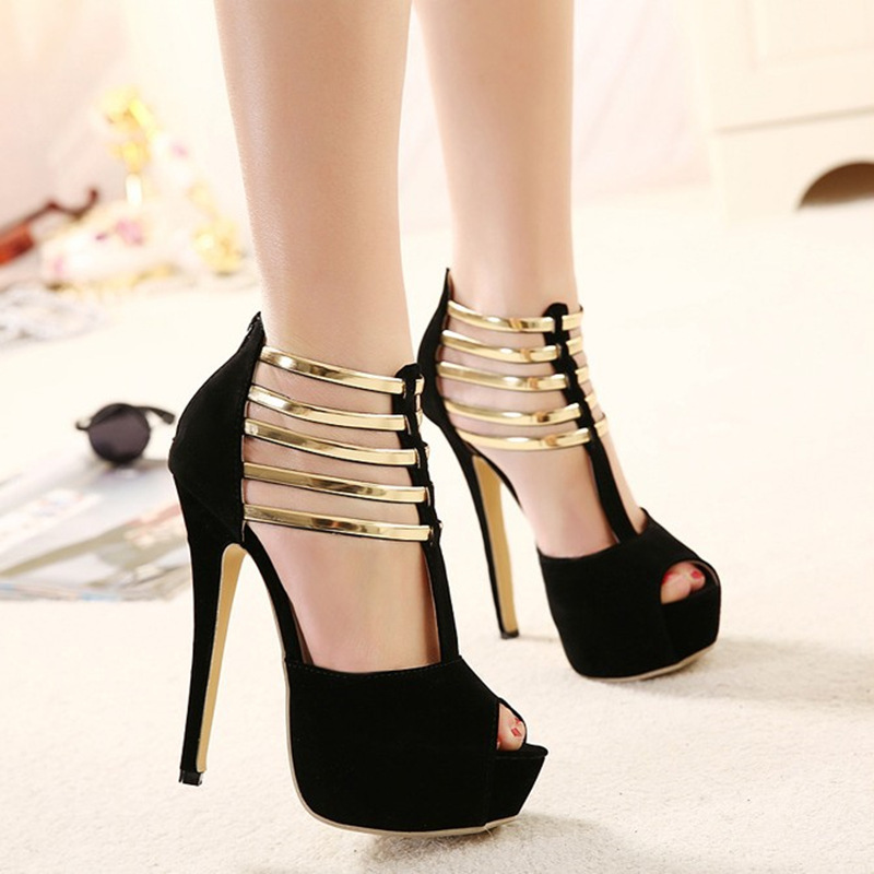 Women Shoes Waterproof - High heels 2026 summer hollow out