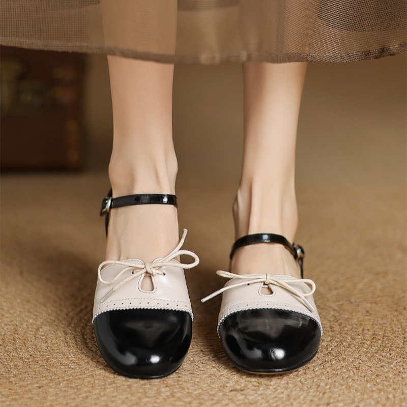 Retro Burgundy Low Heel Pumps  - Women Shoes Elegant review and price