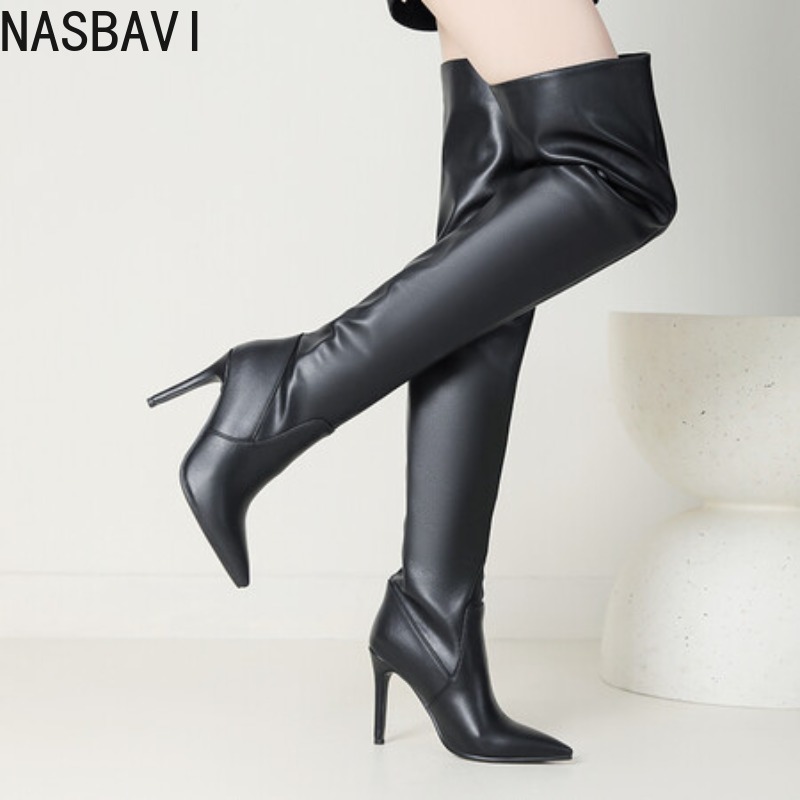 NASBAVI Black Pointed Toe Luxu - Zip Up Boots Short review and price