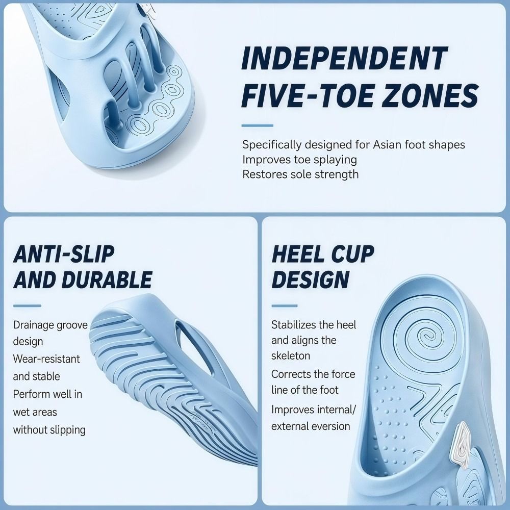 EVA Five Toe Slide Sandals Non - Women'S Shoes With Arch Support review and price
