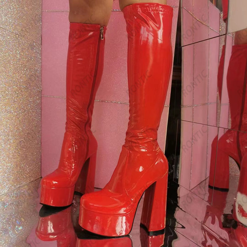 Rontic Handmade Women Platform - Zip Up Boots Short review and price
