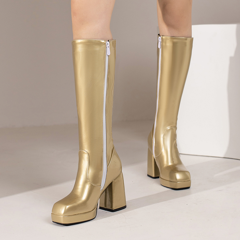 Green Winter Women Platform Kn - Zip Up Boots Short review and price