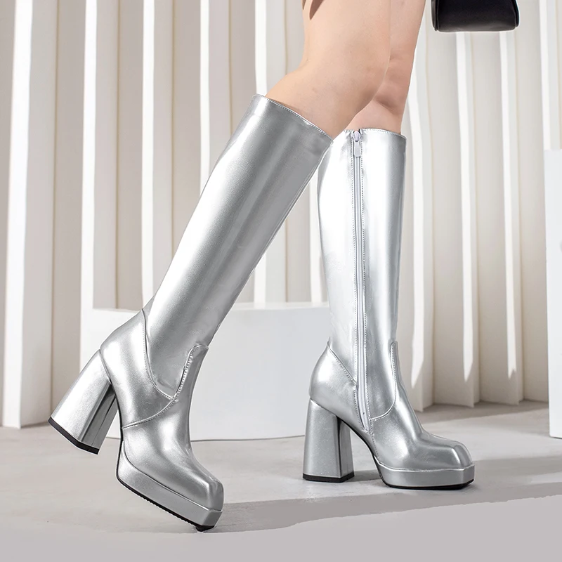 Green Winter Women Platform Kn - Zip Up Boots Short review and price