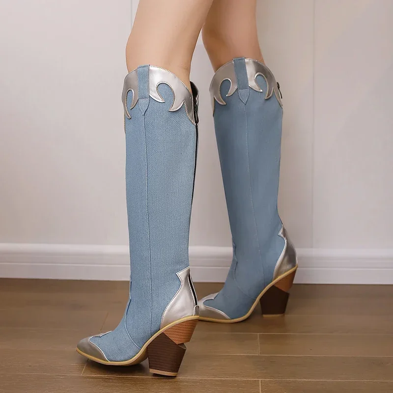 Big Size Western Women Knee Hi - Zip Up Boots Short review and price